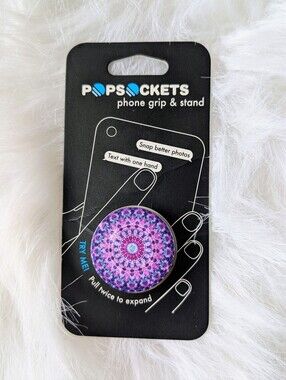 Pop Socket, Pop Grip, Purple Arabesque Universe, Phone Accessory, New